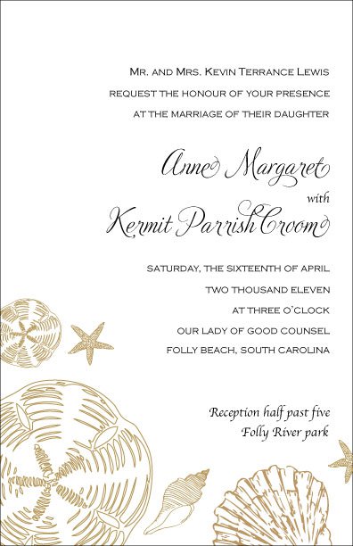 Charleston Wedding invitations
