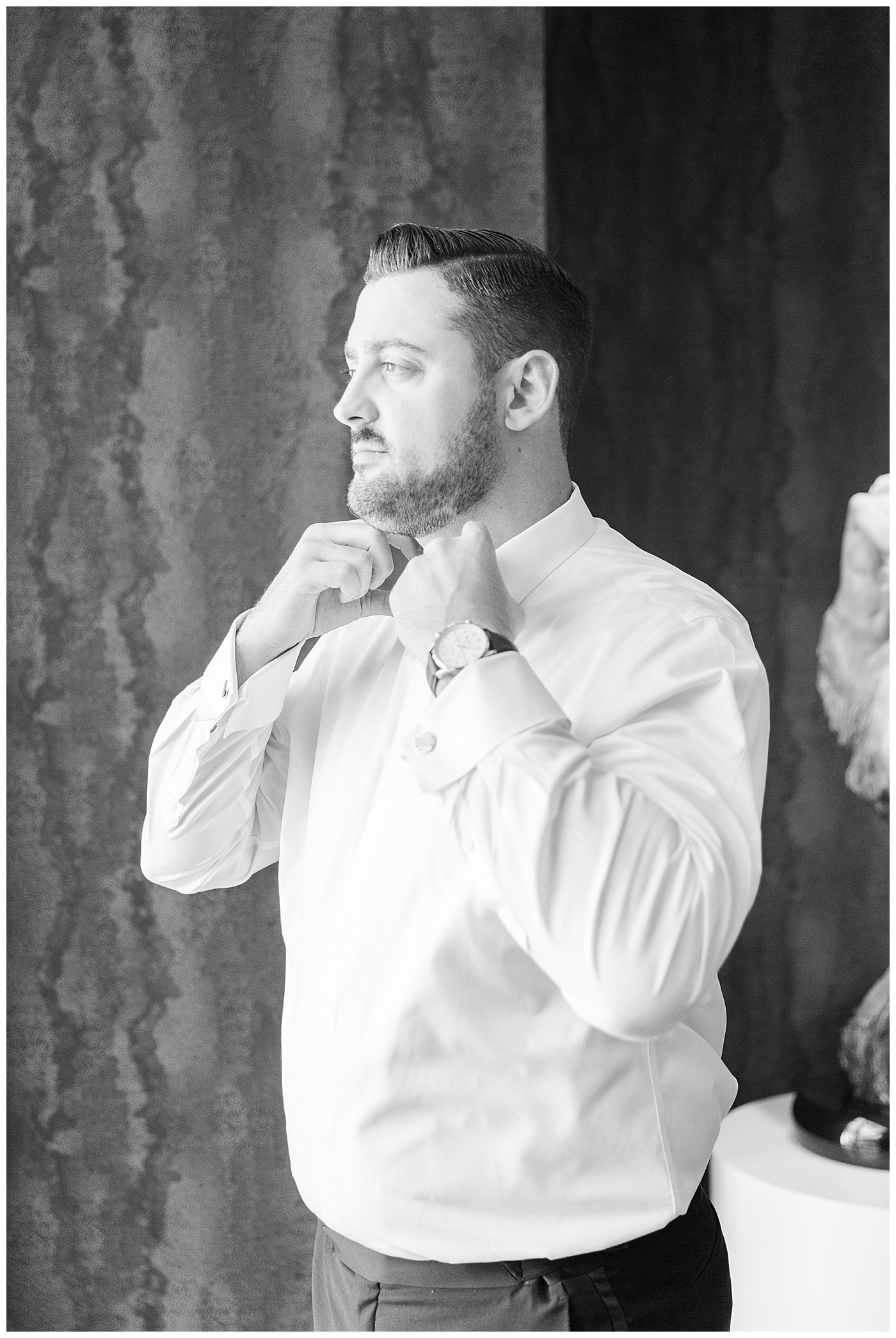 groom getting ready 