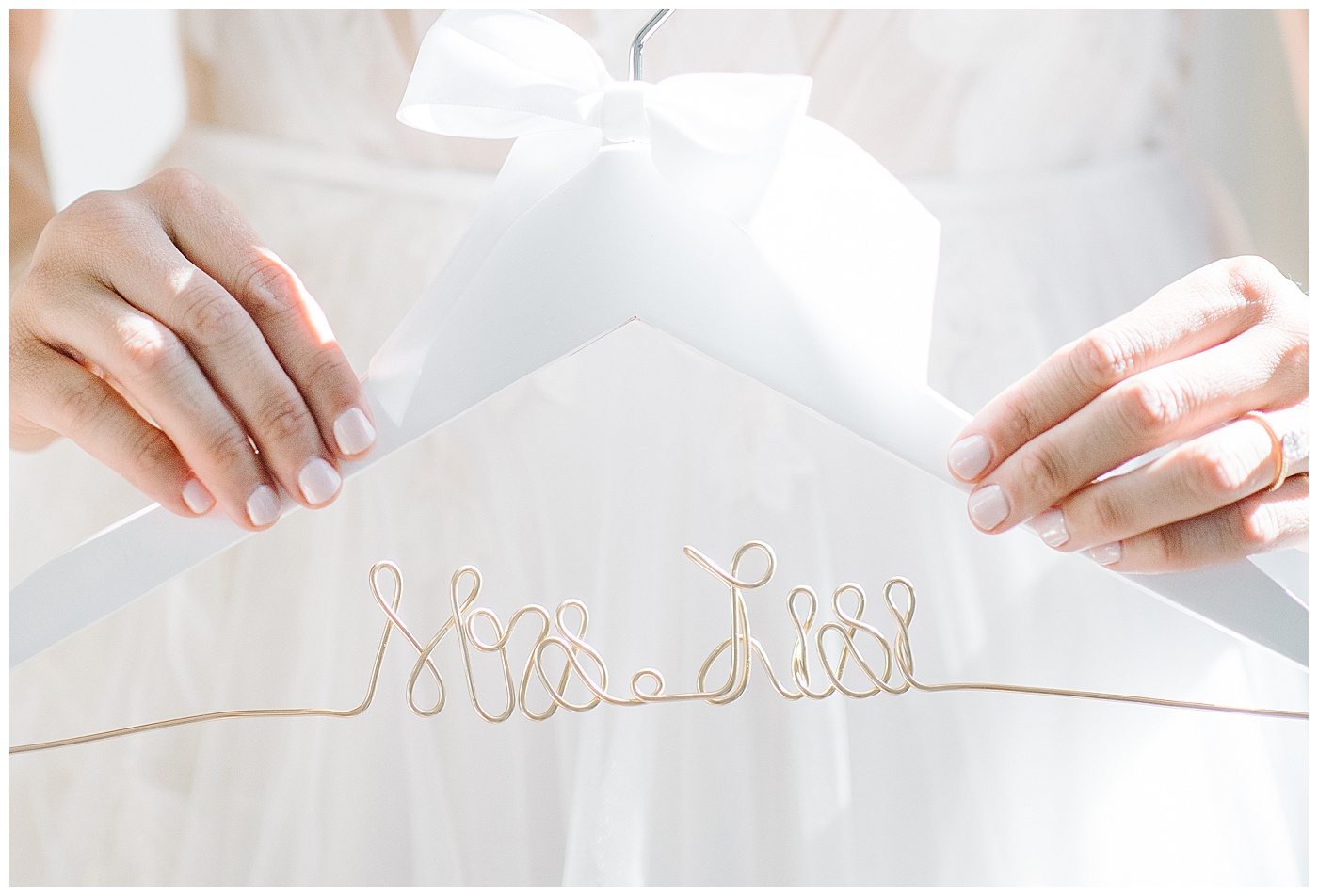 custom bridal gown hanger