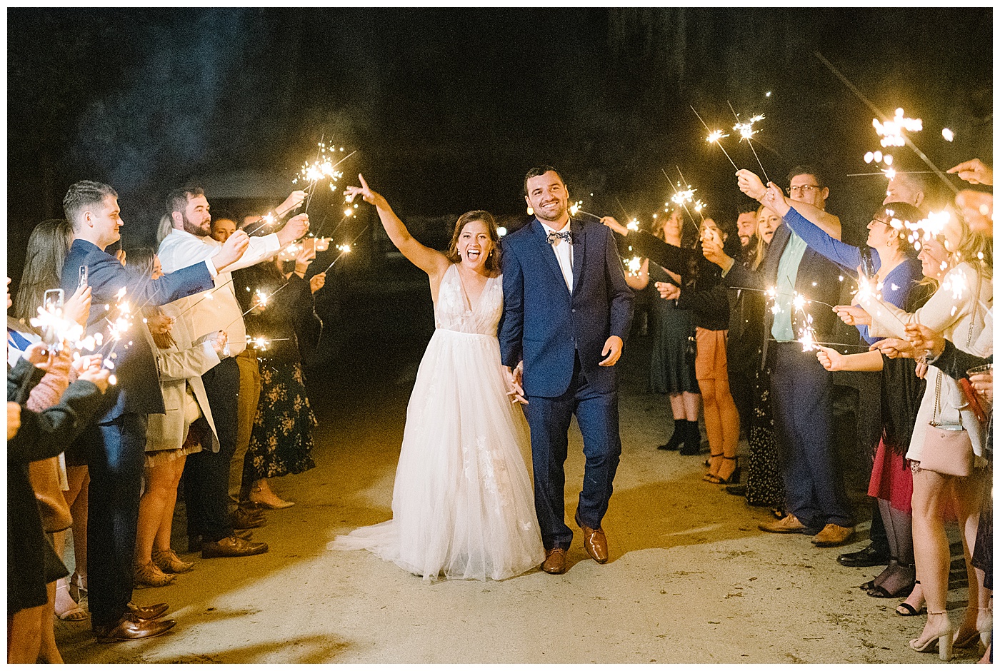 sparkler exit at middleton place in charleston 