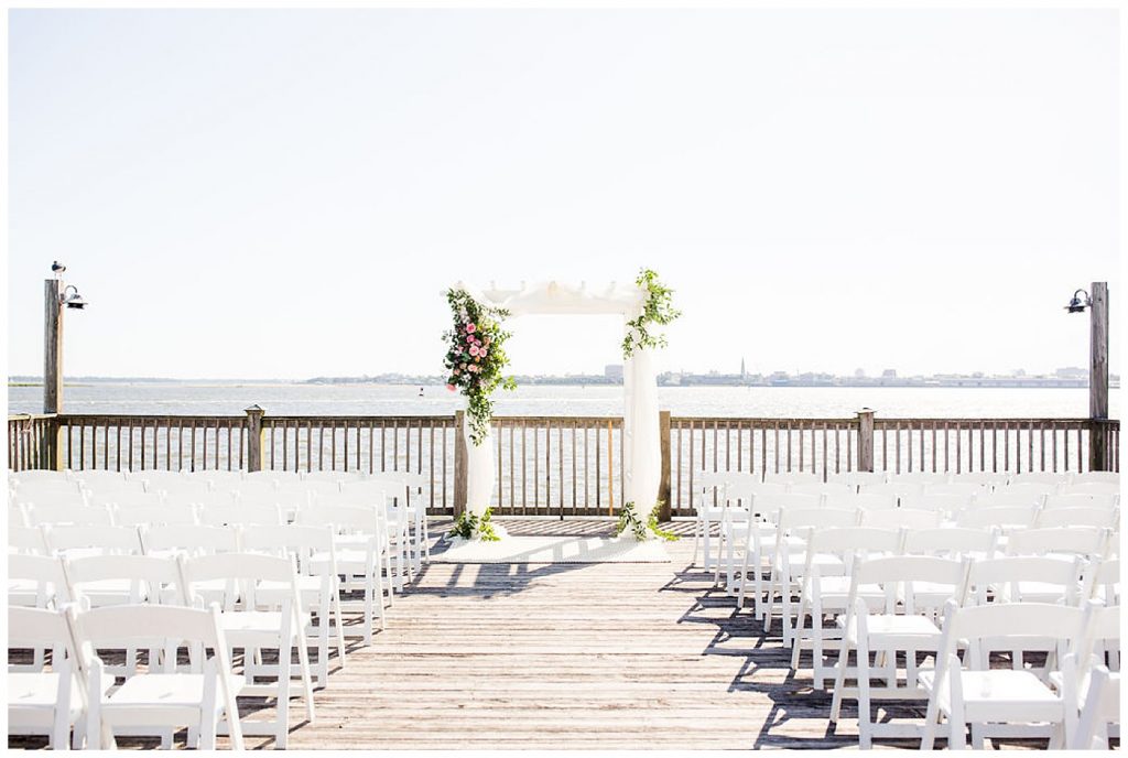 waterside wedding at charleston harbor resort