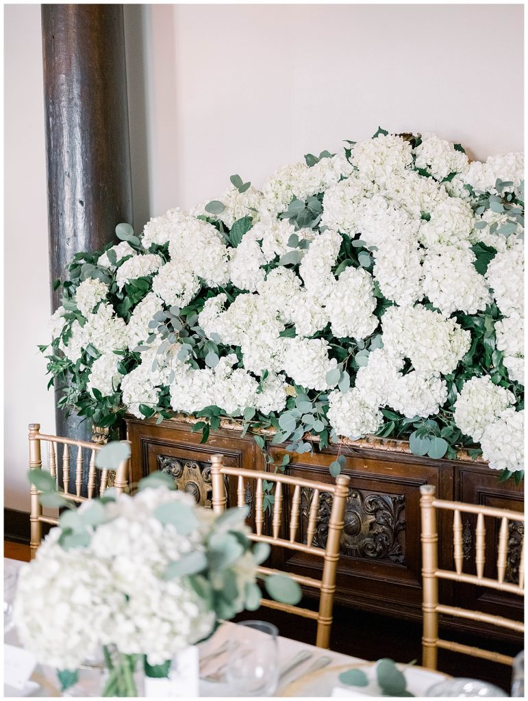 wedding reception florals