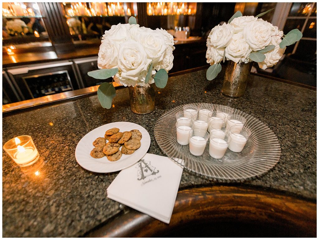 milk and cookies wedding reception