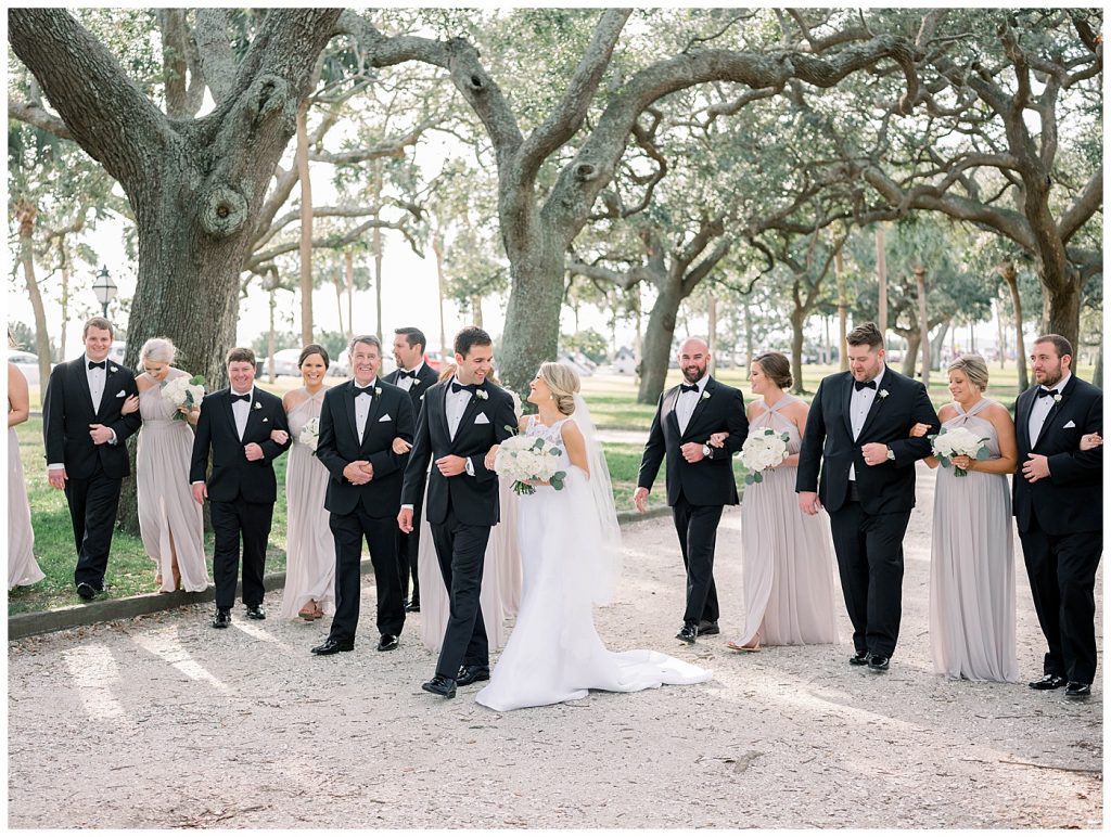 bridal party in charleston